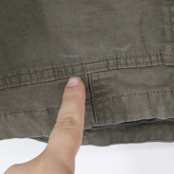 prAna Jacket Womens Small Hooded Green Cristos Parka Coat Organic Cotton Stretch - Picture 15 of 16